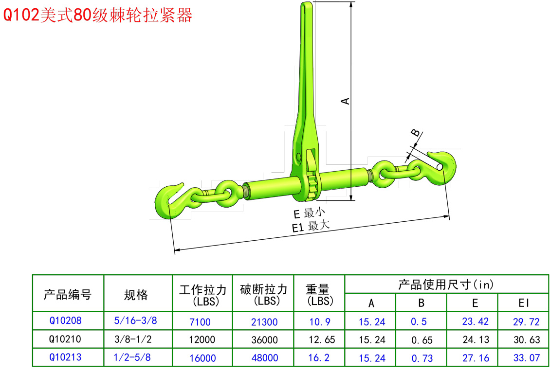 80級美式棘輪拉緊器